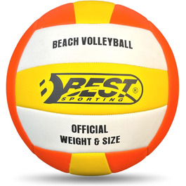Волейбольний м'яч BEST SPORTING Heat, розмір 5: для гри на вулиці та в приміщенні, з штучної шкіри, преміум-якість, відмінний зчеплення, формастійкий та м'який