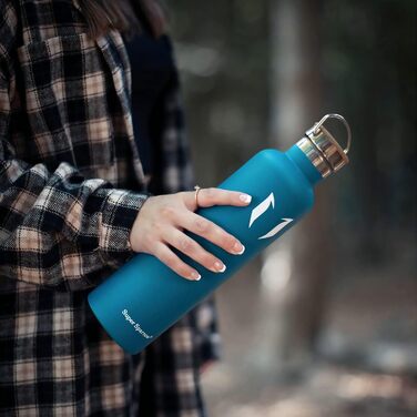 Термос-бутилка Super Sparrow 1000 мл з нержавіючої сталі, герметична, BPA-free, для газованої води, спорту, дітей, школи, фітнесу, кемпінгу