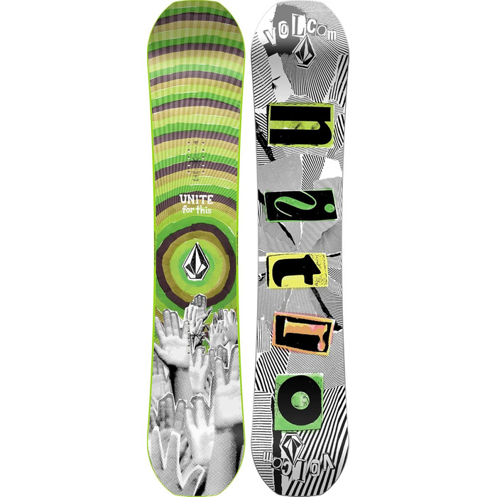 Сноуборд Nitro Ripper Youth x Volcom 137 см для підлітків, універсальний, фристайл, багатобарвний