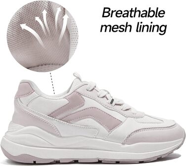 Жіночі кросівки для ходьби Tuopin Modische: дихаюча сітка, антиковзаюча підошва, кольори бежевий та рожевий (39.5 EU)