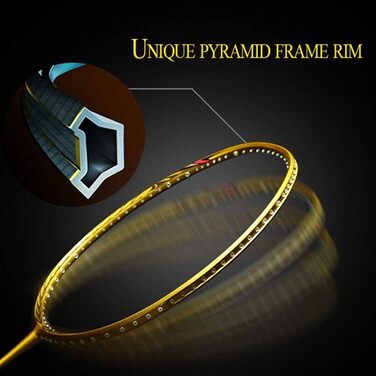 Ракетка для бадмінтона Senston N80 з графіту та карбону, легка, з сумкою (срібна)