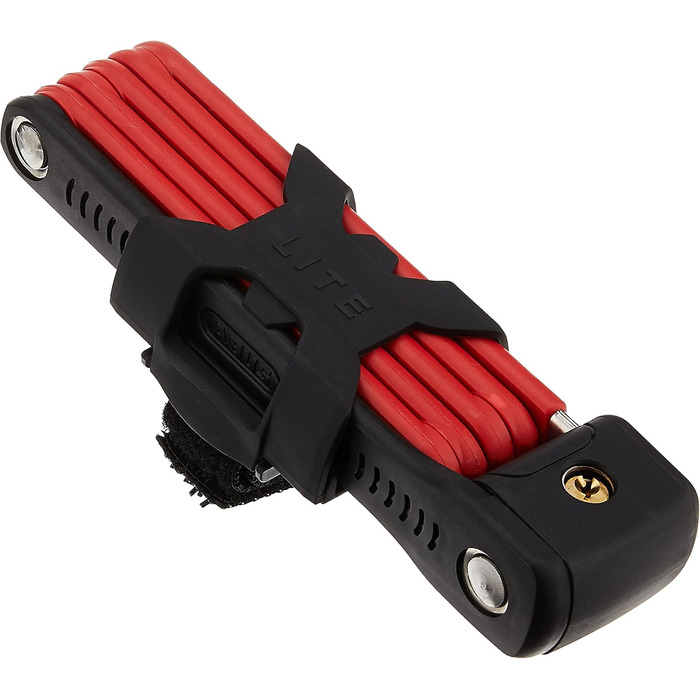 Замок велосипедний ABUS Bordo Lite 6055K SH з кріпленням - 85 см, червоний, сталевий, рівень безпеки 7