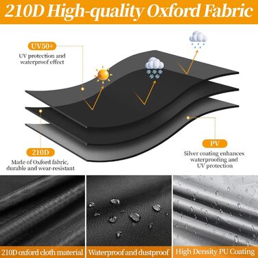 Захисний чохол для мотоцикла Cirulli, 245x105x125 см, водонепроникний, вітростійкий, з оксфордської тканини