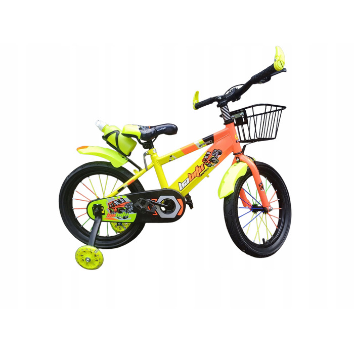 Дитячий велосипед 16 дюймів для хлопчика з кошиком, синій