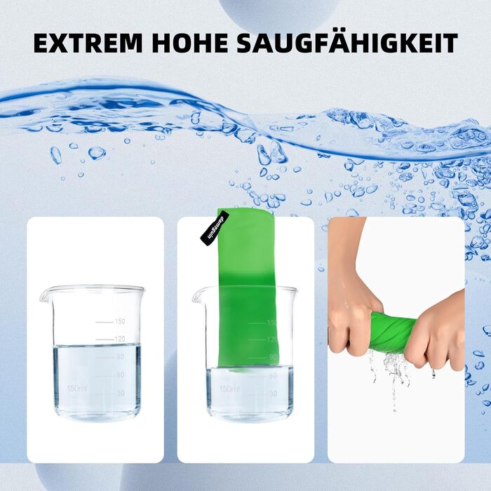 Набір рушників Damoguin 3шт: великий (180x80 см) та 2 маленькі (80x40 см) з мікрофібри. Швидковисихаючі рушники для спорту, пляжу, басейну та подорожей (зелені)