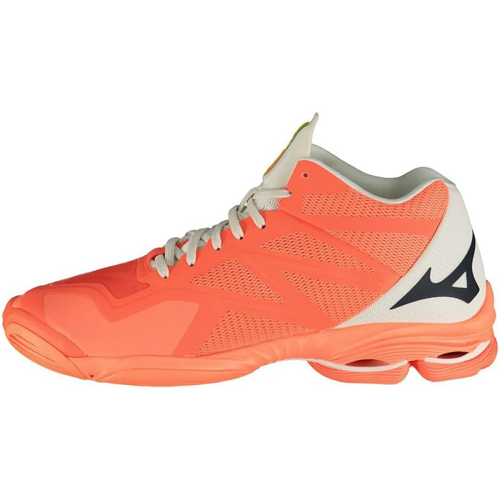 Волейбольне взуття Mizuno Wave Lightning Z7 Mid - Біло-синій, Neon Flame Black Bolt 2 (50 EU)