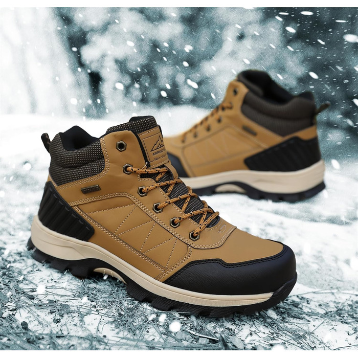 Черевики зимові чоловічі Arrigo Bello: зимові чоботи, трекінгові черевики, водонепроникні, теплі, з антиковзкою підошвою, розмір 41-46, колір: коричневий