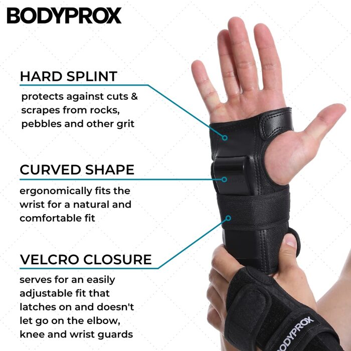 Комплект захисту BODYPROX: наколінники, налокітники, захист зап'ясть для роликів, скейтборду, BMX, розмір M