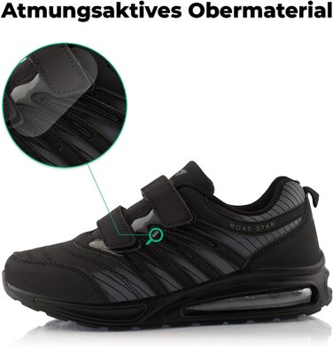 Кросівки для бігу жіночі та чоловічі з амортизацією, спортивні, легкі, чорні, 45 EU