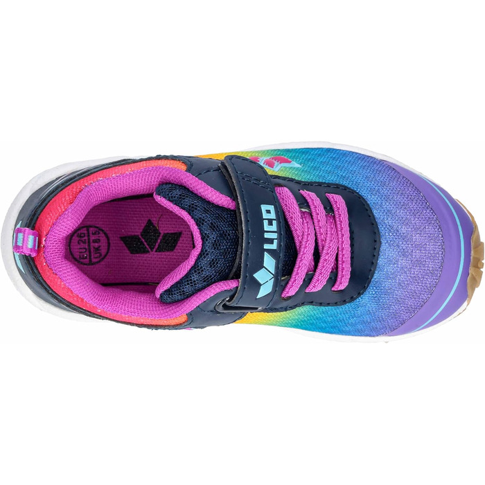 Дитячі спортивні черевики Lico Barney для залу (39 EU, темно-синій, фіолетовий, бірюзовий)