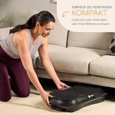 LifePro Вібраційна платформа для тренувань – комплексні тренування всього тіла, фітнес-платформа з еластичними стрічками, обладнання для домашніх тренувань для схуднення та підтяжки, колір: чорний