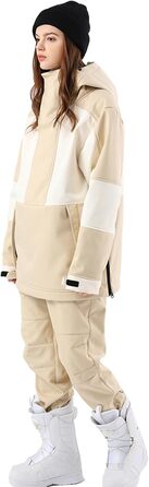 Комбінезон для сноуборду та лижного спорту HOUZONIY (XL, Khaki) - теплий, непромокаючий, з капюшоном