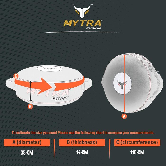Mytra Fusion Пади для боксу з натуральної шкіри – круглі лапи для тренувань MMA, Муай Тай, кікбоксингу, чорні
