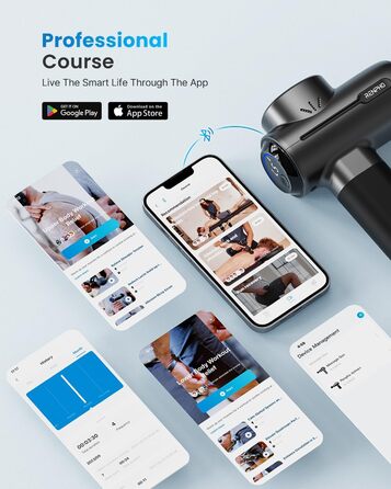Масажер RENPHO з підігрівом та охолодженням, Bluetooth та станцією зарядки. Перкусійний масаж глибоких тканин для м'язів. Active+ Thermacool Deluxe