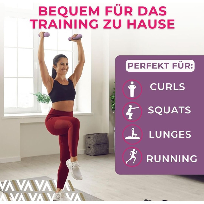 Гантелі Swiss Activa+ для жінок, набір 2 шт по 1,4 кг, силікон та чисте залізо, універсальні гантелі для фітнесу і зміцнення рук