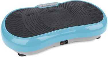 VITALmaxx Вібротренажер 200 Вт, 4-частини, блакитний, LCD-дисплей, пульт дистанційного керування, 99 рівнів вібрації, 9 програм, 3 зони вібрації, еспандери з ручками