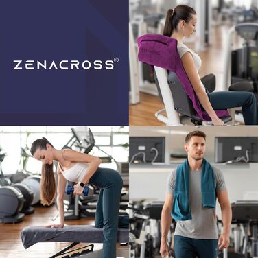 Рушник для фітнесу з мікрофібри 120x50 - швидковисихаючий, з кишенею на блискавці, м'який спортивний рушник для спортзалу та тренажерного залу (120 x 50 см, Бордовий)