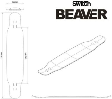 Longboard Beaver 48″ для фрістайлу, водонепроникний, міцний деки для універсальних райдерів