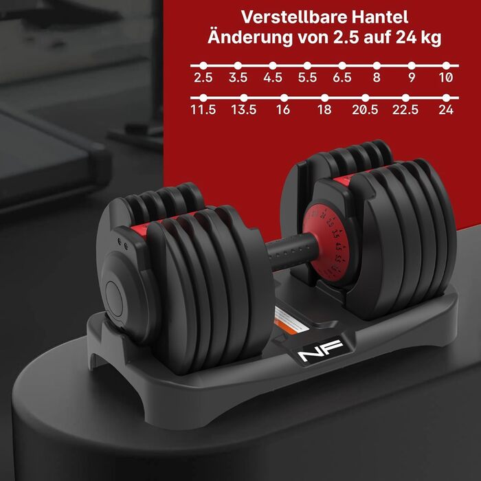 Регульовані гантелі 24 кг з антиковзним покриттям для фітнесу та тренувань вдома