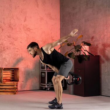 Кетлбел Hop-Sport 16 кг, пластиковий, для домашніх тренувань, ергономічні ручки | Hop-Sport