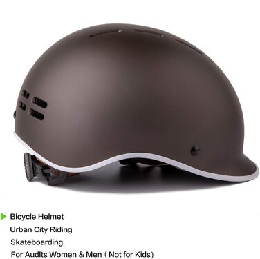 Шолом велосипедний OnBros для чоловіків та жінок - Retro Urban Commuter, регульований 56-61 см, колір кава