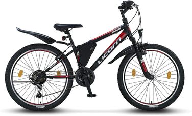 Гірський велосипед Licorne Bike Guide Premium 24 дюйми, 21 швидкість, для дівчат, хлопців, чоловіків і жінок