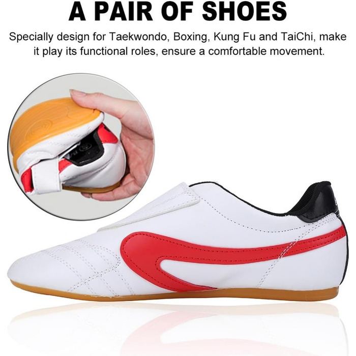 Взуття для тхеквондо, шкіряне, боксерське, для занять у залі, для дорослих