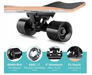 Круїзер-скейтборд Hikole 27 × 8 | Підшипники ABEC-11, універсальна модель