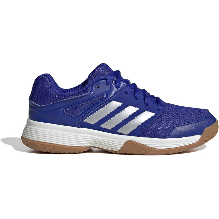 Дитячі кросівки adidas Speedcourt Indoor - унісекс, розмір 38 2/3 EU, кольори: Lucid Blue, Silver Metallic, Gum