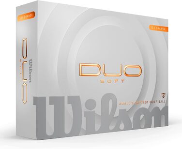Гольф м'ячі Wilson Duo Soft, білий/червоний/оранжевий