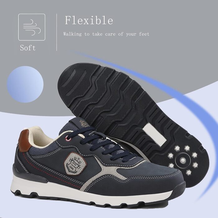 ARRIGO BELLO Чоловічі кросівки: зручні прогулянки та робота на відкритому повітрі. Легкі, розмір 41-46, колір блакитний.