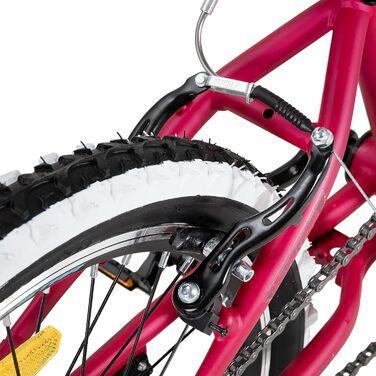 JOYSTAR Lubbock 20/24 дюймове дитяче гірське велосипед для хлопчиків та дівчаток 7-12 років (1/7 швидкостей), білобокові покришки, червоний колір