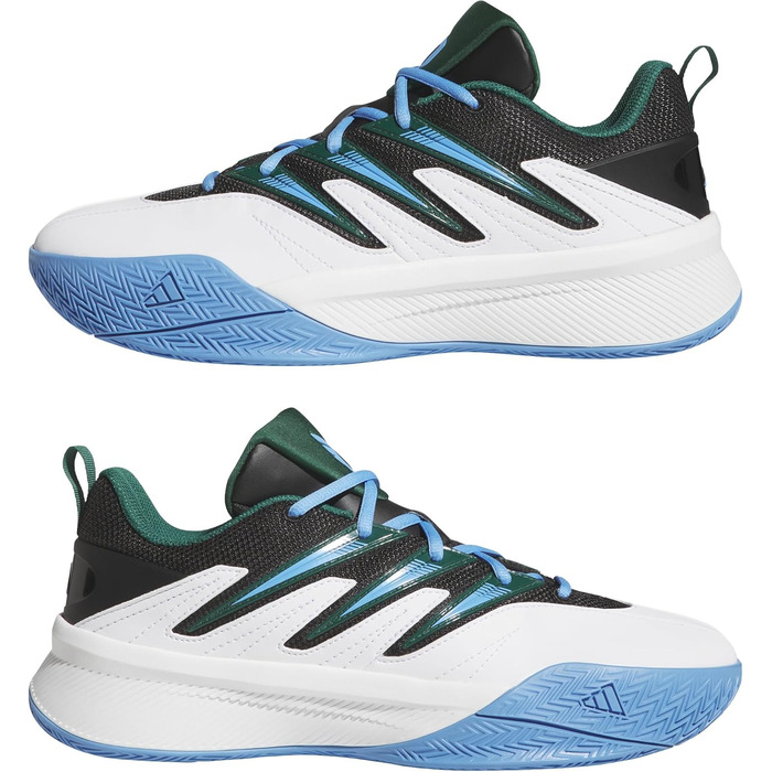 Кросівки баскетбольні adidas Originals Dame Certified 3 Unisex 47/48 EU Білий/Зелений/Синій