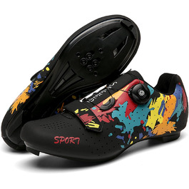 Чоловічі велотуфлі для MTB, шосе та тренувань. Сучасні кросівки для їзди на велосипеді, сумісні з SPD/SPD-SL, чорного кольору, 41 EU