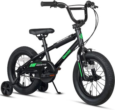 Дитячий велосипед AVASTA BMX 12/14/16 дюймів з бічними колесами та підніжкою, для хлопчиків і дівчаток 1-8 років, різнокольоровий