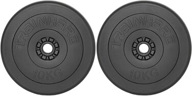 Комплект млинців TrainHard 20-30 кг із пластику та цементу, для штанги з отвором 30/31 мм, 2×2,5 кг і 4×5 кг