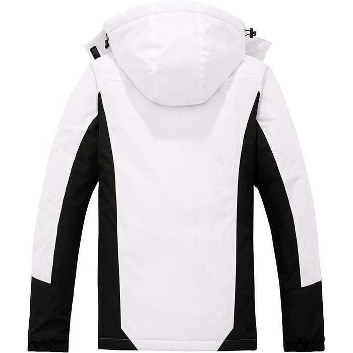 Жіноча гірськолижна куртка Wantdo, тепла флісова куртка, водонепроникна, дихаюча, з капюшоном, вітрозахисна, біла