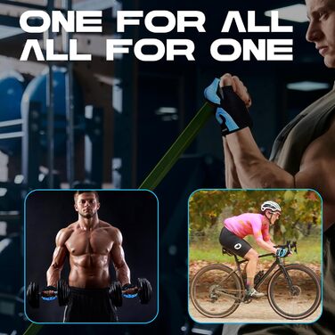 Фитнес-рукавички Westwood Fox для жінок та чоловіків: дихаючі рукавички для важкої атлетики, фітнесу, велоспорту та тренувань з товстою підкладкою та захистом долоні, антиковзне покриття, колір аква, розмір M