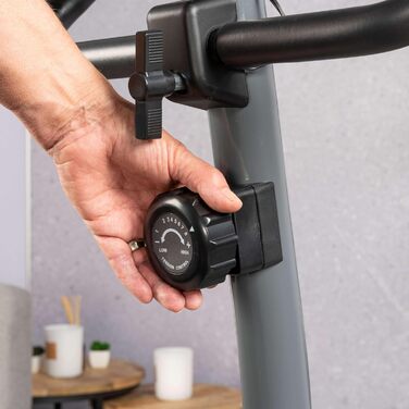 Велотренажер Tunturi Cardio Fit B40 з ручним керуванням, датчиком пульсу, підставкою для планшета та LCD-дисплеєм – для домашніх тренувань, реабілітації та початківців