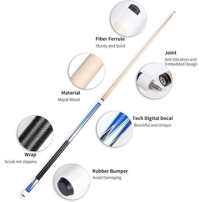 Набір  для більярду Horse 4er Set, 58 дюймів, для професійних гравців