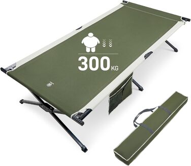 Розкладне ліжко EVER ADVANCED для кемпінгу та відпочинку: 214x106 см, 300 кг, зелене
