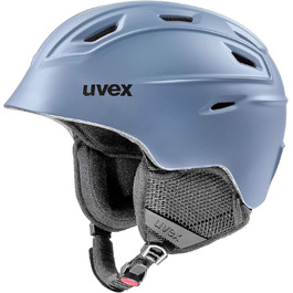 Легкий гірськолижний шолом uvex fierce для жінок і чоловіків, індивідуальне регулювання розміру, змінна підкладка, колір strato met matt, розмір 51-55 см