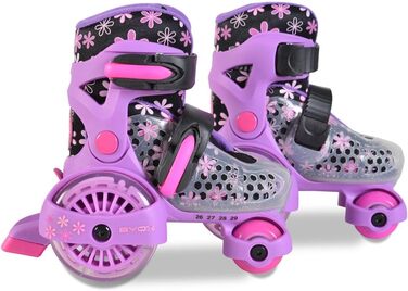 Ролики Beetle XS 26-29, PU-колеса, підшипники ABEC-5, стопор задній фіолетовий