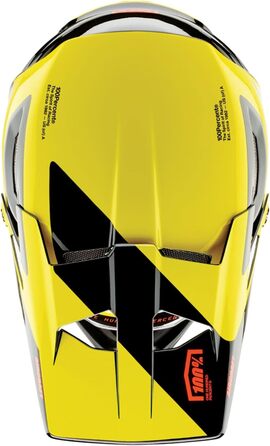 Шолом для даунхілу MTB/BMX, 100% композит, легкий та дихаючий, склопластик, з козирком і підборіддям, жовтий неон, розмір L