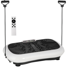 Тренажер HOMCOM Vibration Plate з 2 фітнес-гумками, 99 рівнями вібрації до 120 кг, для ефективного тренування всього тіла 200 Вт