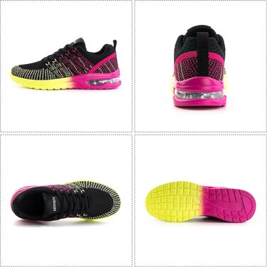 Жіночі кросівки Hitmars для бігу та фітнесу: дихаючі, з амортизацією, чорний колір, розміри EU 36-42