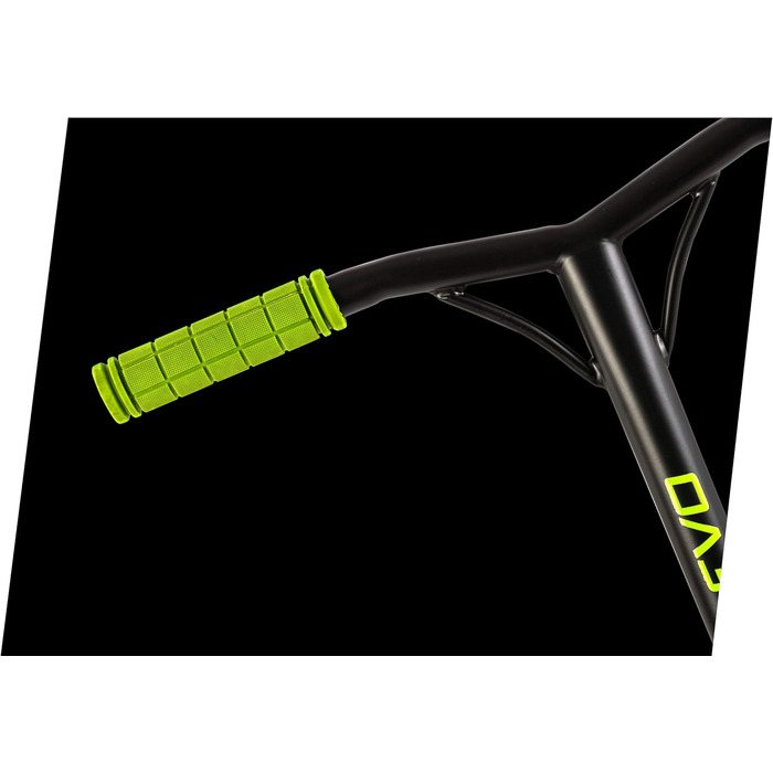 SOKE Evo: Скутер для екстремального катання в скейтпарку – підшипники ABEC-9 Carbon, сталевий Y-образний кермо з TPR-покриттям, алюмінієва дека (зелений)