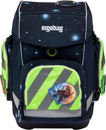 Набір безпеки ergobag pack із світловідбиваючими смужками, 3 предмети, універсальний розмір, зелений, для рюкзаків pack, cubo, cubo light після липня 2019