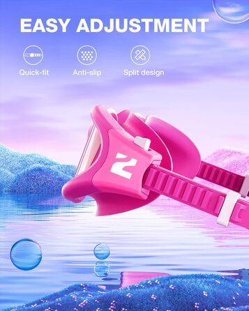Дитячі окуляри для плавання ZIONOR G1MINI ULTRA, поляризовані, антифог, UV-захист, рожеві (3-14 років)