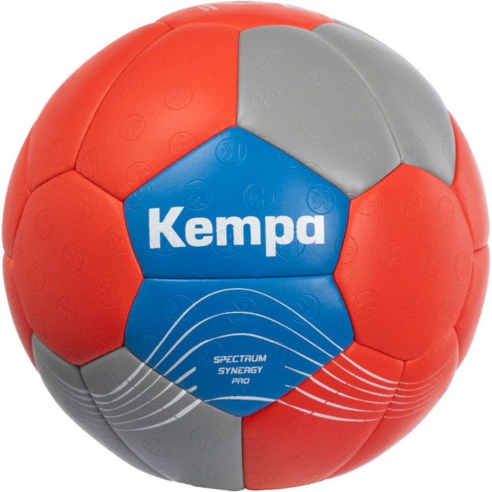 Гандбол Kempa Spectrum Synergy Pro для дітей і дорослих, розмір 2, червоний/сірий/синій